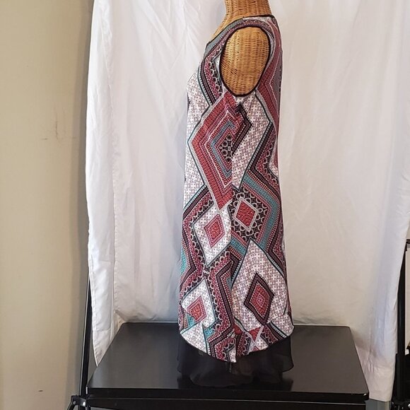 Ladies PERSEPTION CONCEPT Sleeveless Graphic Print Dress - M - Picture 2 of 4